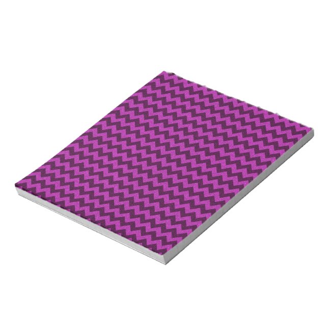 Purple Zig Zag Glitter Notepad (Rotated)