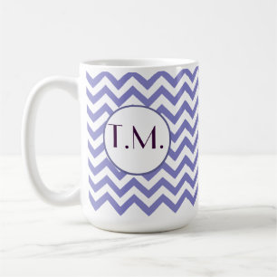 Purple Zigzag Monogrammed Coffee Mug