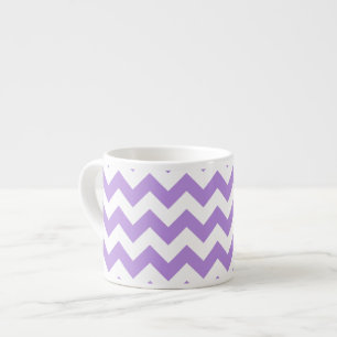 Purple Zigzag, Purple Chevron, Geometric Pattern Espresso Cup