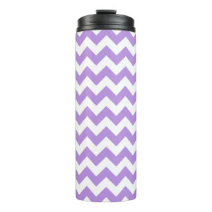 Purple Zigzag, Purple Chevron, Geometric Pattern Thermal Tumbler