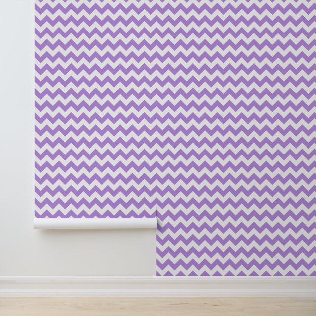 Purple Zigzag, Purple Chevron, Geometric Pattern Wallpaper (Application)