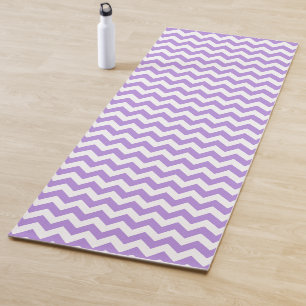 Purple Zigzag, Purple Chevron, Geometric Pattern Yoga Mat