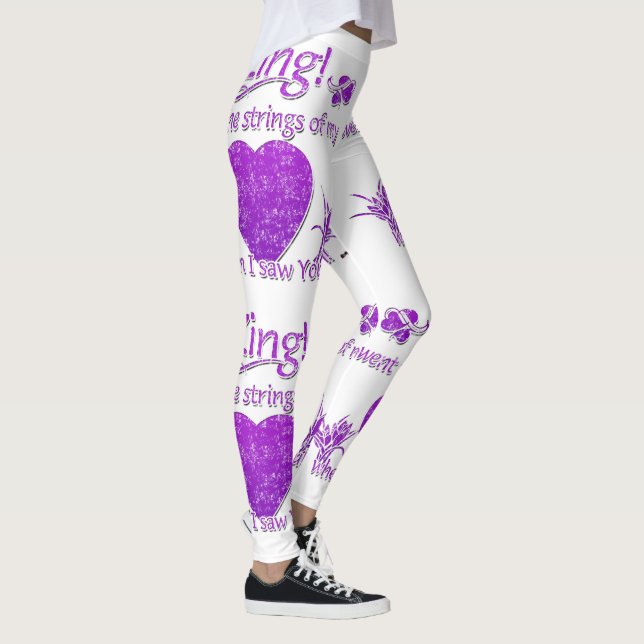 Purple Zing Went The Strings Of My Heart When I Leggings (Right)