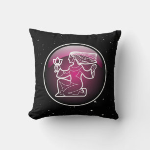 Purple Zodiac Virgo Cushion