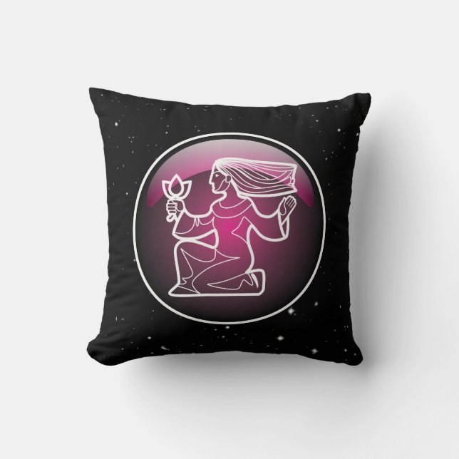 Purple Zodiac Virgo Cushion (Front)