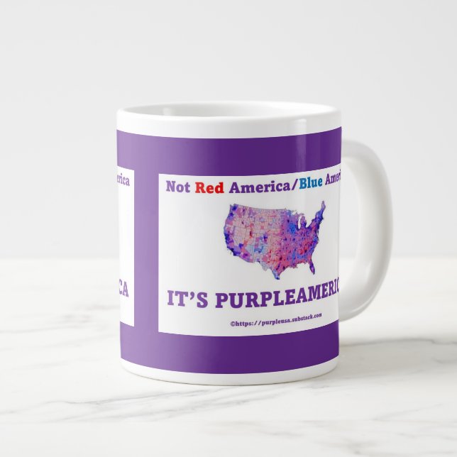 PurpleAmerica Jumbo Coffee Mug (Front Right)