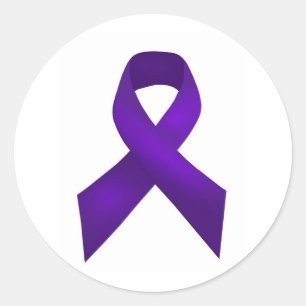 PurpleAwarenessRibbon.jpg Classic Round Sticker