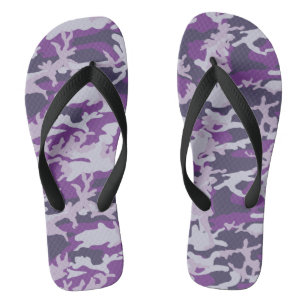 PurpleBerry Camo Pattern Flip Flops