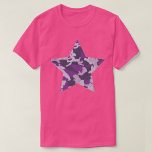 PurpleBerry Camo Pattern Star T-Shirt