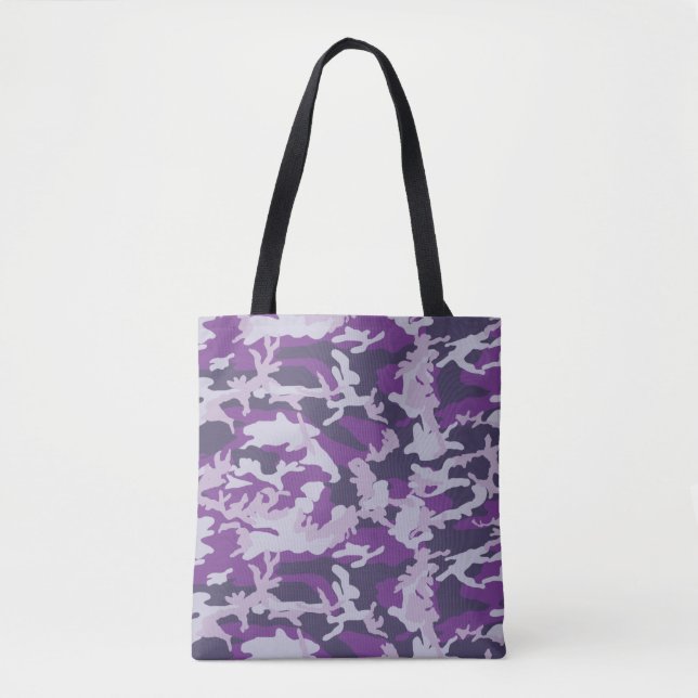 PurpleBerry Camo Pattern Tote Bag (Front)