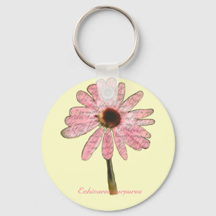 purpleconeflowerbeloved3 key ring
