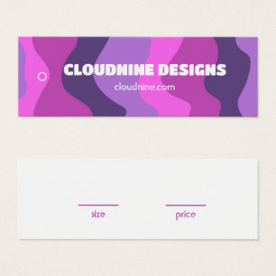 PurplePink Stripe Clothing Size Price Hangtag Card