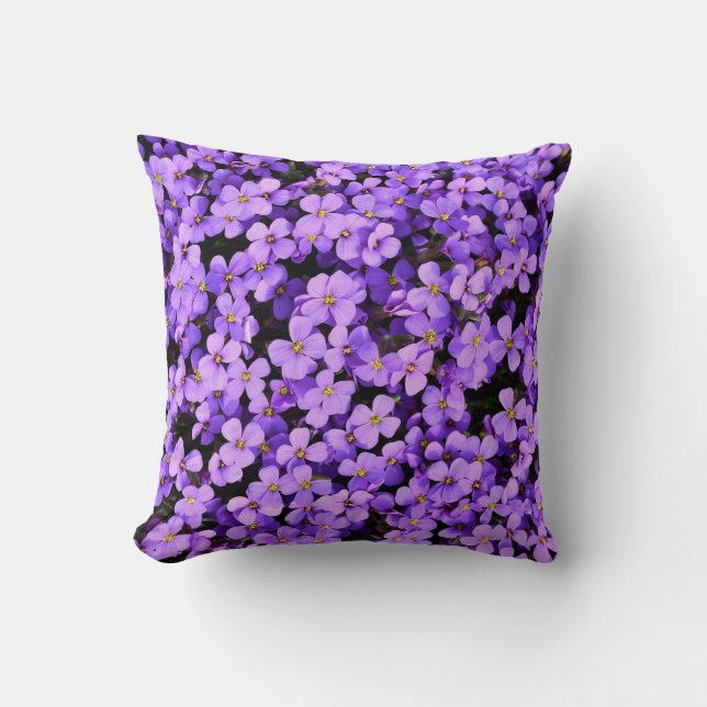 Purples flowers  cushion (Front)