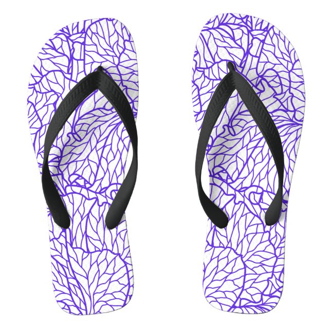 Purple's Lines Patton  Flip Flops (Footbed)