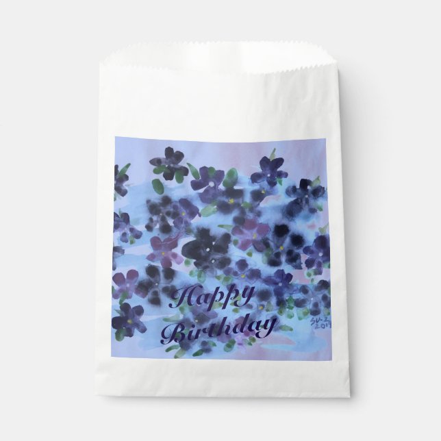 Purples With Navy Blue Favour Bags (Front)
