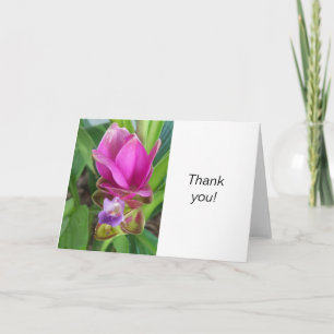 PurpleTurmeric flower on a Thank You Card