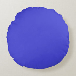 Purplish-Blue bright and vivid Round Cushion