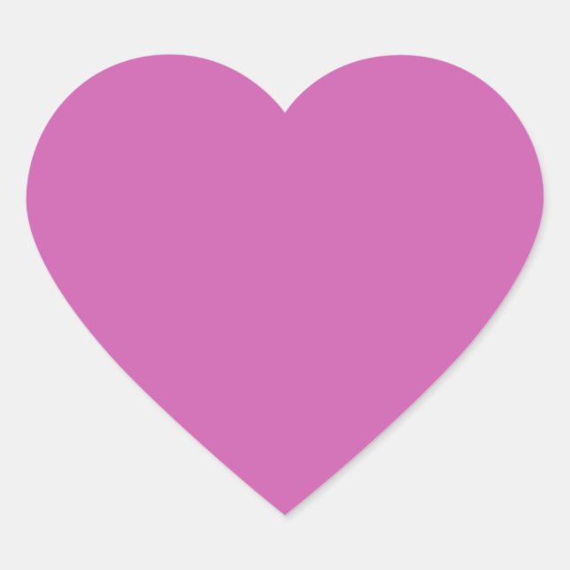  	Purplish pink(solid colour) Heart Sticker (Front)