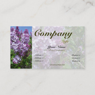 Purplke Lilacs in Bloom-custom colour Business Card