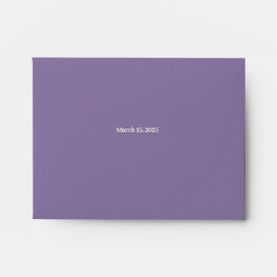 Purply pink flowers on Wedding envelope