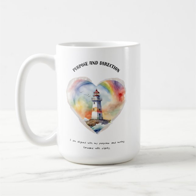 Purpose and Direction Positive Affirmation  Coffee Mug (Left)