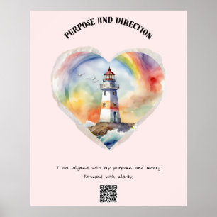 Purpose and Direction Positive Affirmation Poster