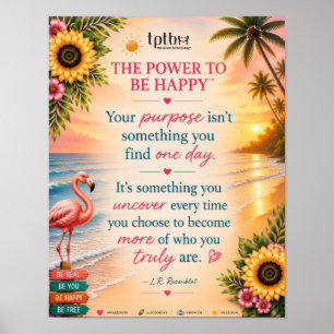 PURPOSE AND INSPIRATIONAL BEACH POSTER