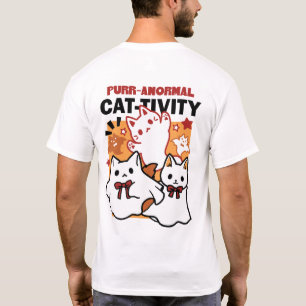 Purr-anormal Cat-tivity Cute Halloween Cat Design T-Shirt