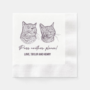 Purr Another Please Customised Pet Wedding Napkins