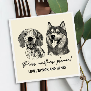 Purr Another Please Customised Pet Wedding Napkins