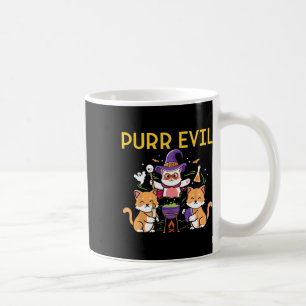 Purr Evil Halloween Cats Witches Fun Spooky Cats Coffee Mug
