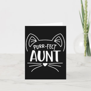 Purr-fect Aunt Gift Aunties Cat Lovers Card