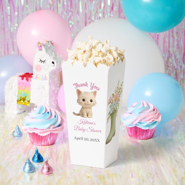 Purr-fect Baby Girl Kitten Baby Shower Favour Box (Party)