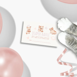 Purr-fect Baby Shower Cats Diaper Raffle Ticket Enclosure Card