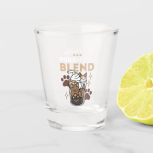 Purr-fect Blend: Coffee Design for Cat & Coffee Shot Glass