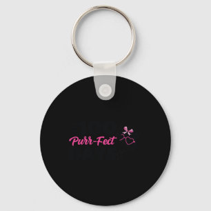 Purr-fect Days Cute Cat Student School Fun Kitten  Key Ring
