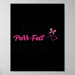 Purr-fect Days Cute Cat Student School Fun Kitten Poster