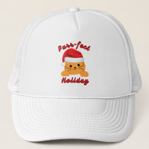Purr‑fect Holiday Cat Christmas Trucker Hat