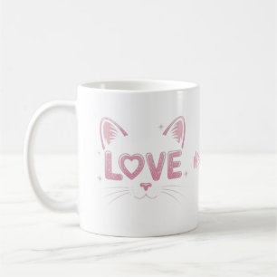 Purr-fect Love Feline in Love Love Meow Kitty Love Coffee Mug