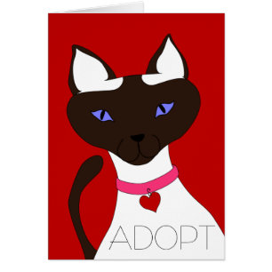 Purr-fect Moira ADOPT Cards - customisable