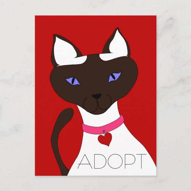 Purr-fect Moira ADOPT Postcard (Front)