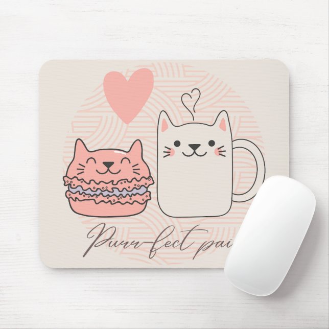 Purr-fect Pair Mouse Mat (With Mouse)