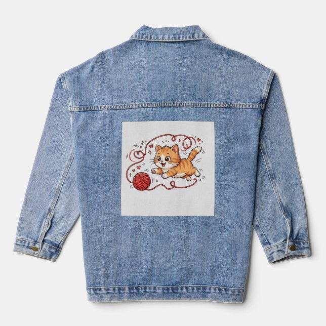 Purr-fect Play Denim Jacket (Back)