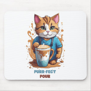 Purr-fect Pour Mouse Mat