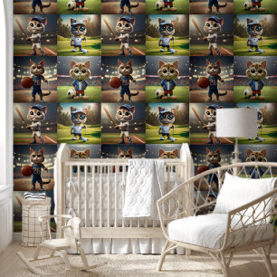 "Purr-fect Striker: The 3D Soccer Cat" Wallpaper