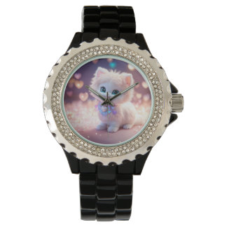 Purr-fect Time: Cute Cat Hand Watch