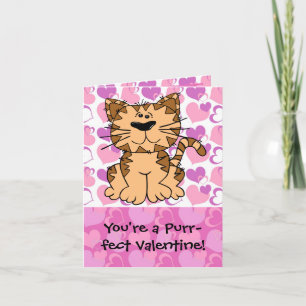 Purr-fect Valentine Cat Holiday Card