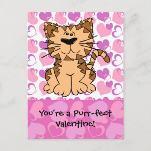 Purr-fect Valentine Holiday Postcard