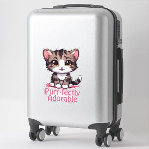 Purr-fectly Adorable Chibi Kawaii Kitten in Pink