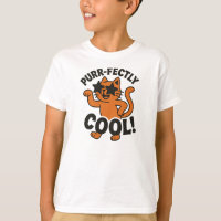 Purr-Fectly Cool Funky Orange Cat Graphic